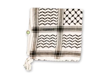 Palestinian Keffieh (Keffiyeh/Koffiyeh) Scarf Shemagh Black White